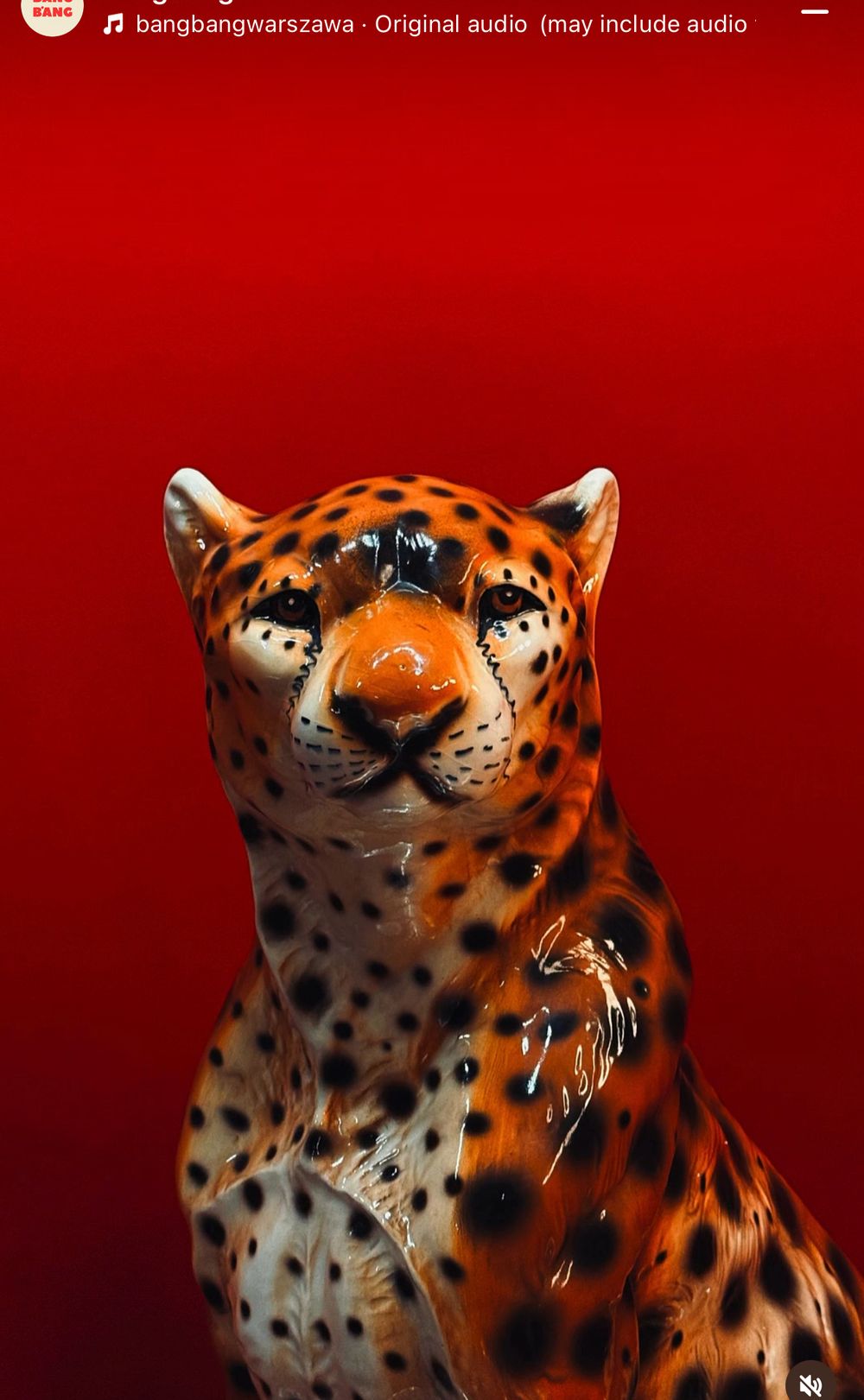 The ceramic leopard that guards the Bang Bang dining room